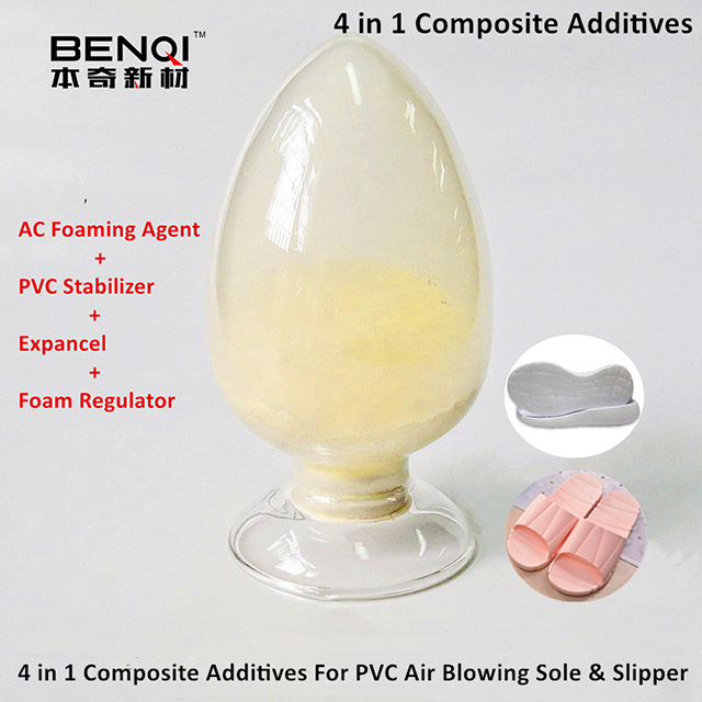 PVC air blowing shoes composite additives